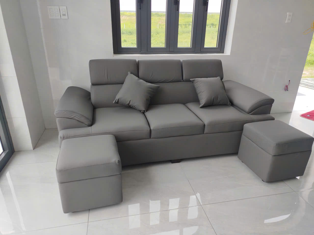 SOFA 2M2 DA PU CHỐNG TRẦY XƯỚC CAO CẤP HIỆN ĐẠI-MÃ MH670 - Ảnh 9