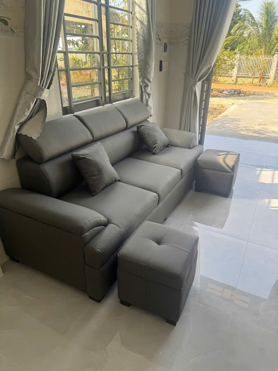 SOFA 2M2 DA PU CHỐNG TRẦY XƯỚC CAO CẤP HIỆN ĐẠI-MÃ MH670 - Ảnh 8